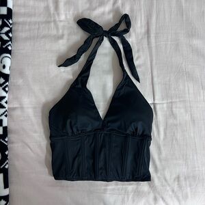 Black Halter Top